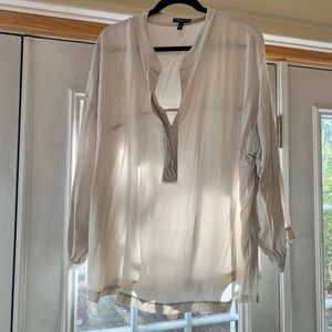 Eileen Fisher 100% silk blouse size 2x